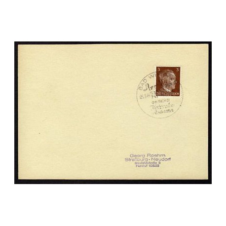 Allemagne n 706 Yv. cachet WW2 BAD WIMPFEN Timbre Allemand Hitler...