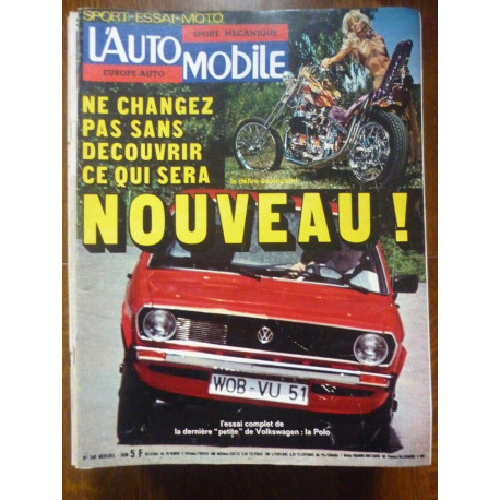 L'Automobile n348 La Polo mensuel Juin 1975