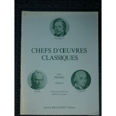 Chefs d'œuvres Classiques pour piano Volume 2 Gérard