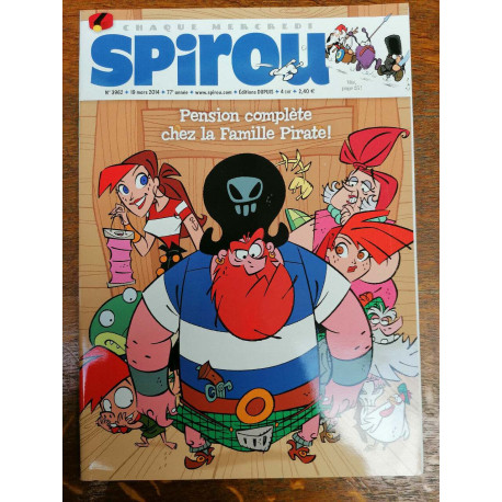 Spirou n3962 Pension complète chez la famille Pirate