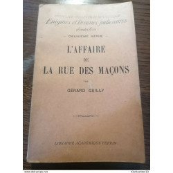 L'affaire de la rue des maçons - Gérard Gailly () Librairie...