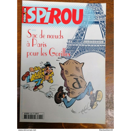 Spirou n3432 Sac de nœuds à Paris pour les gorilles