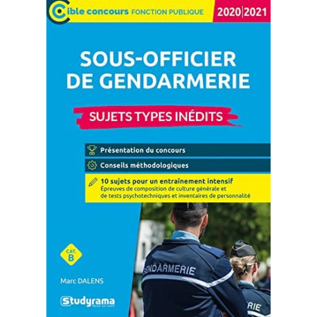 Sous-officier de gendarmerie-Sujets types inédits 2020/201:...