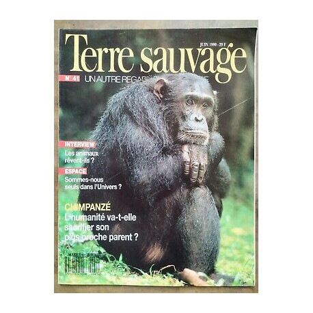 Terre Sauvage n41 Juin 1990 Chimpanzé