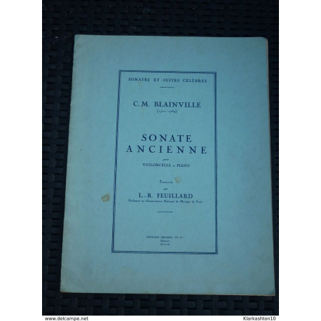 Sonate ancienne pour violoncelle et piano transcrite par Feuillard