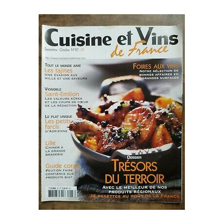 Cuisine et Vins de France Nº 87 septembreoctobre 2002