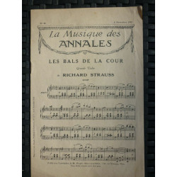 Partition La Musique des Annales Les bals de La cour-valse par