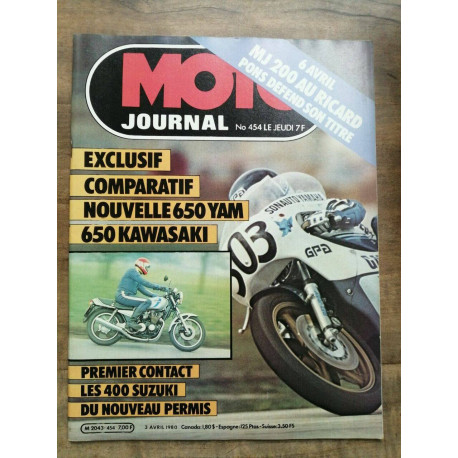 Moto Journal Nº 454 3 Avril 1980