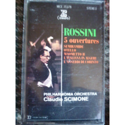 ROSSINI Cl. SCIMONE CINQ OUVERTURES Cassette Audio-K7 ERATO MCE 71178