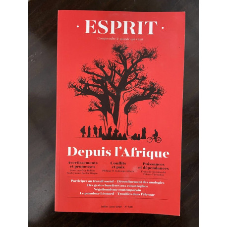 Revue Esprit n 466 Depuis l'Afrique juillet août 2020