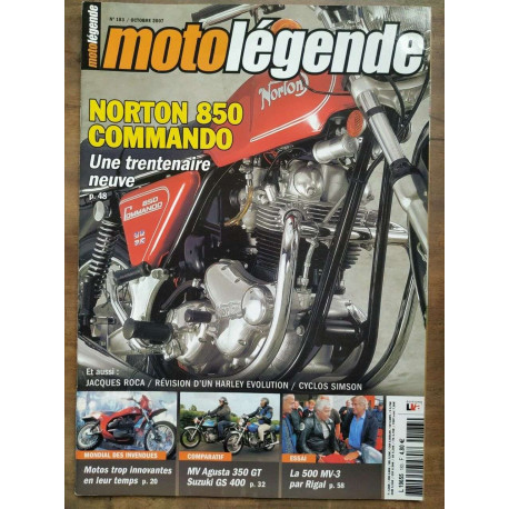 Moto Légende Nº 183 Octobre 2007