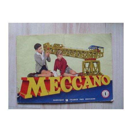 manuel d'instructions n 1 du jeu MECCANO 1954