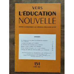 Vers l'éducation nouvelle n151 Avril 1961