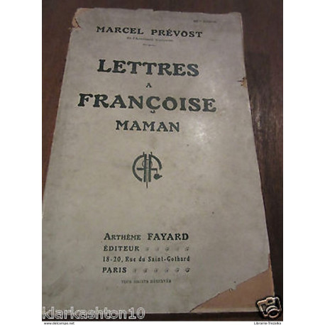 lettres à Françoise Maman