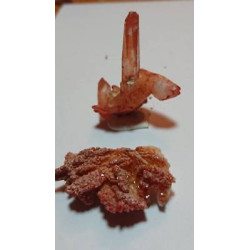 Lot de 2 Quartz hematoïde vanadinite sur barytine QGVB2