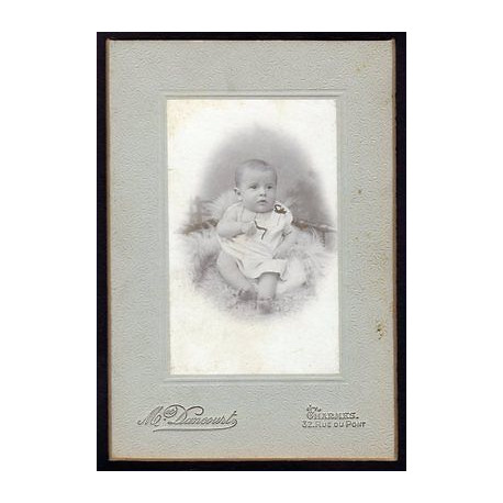 Ancienne photo d'art d'un Bébé par Dancourt à Charmes Vosges 88...