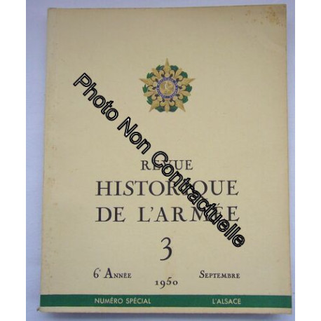 Revue Historique De L' Armée N° 3 Septembre 1950
