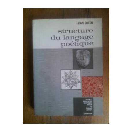Jean Cohen Acabado de La Lengua Poetico Flammarion Bello Condición