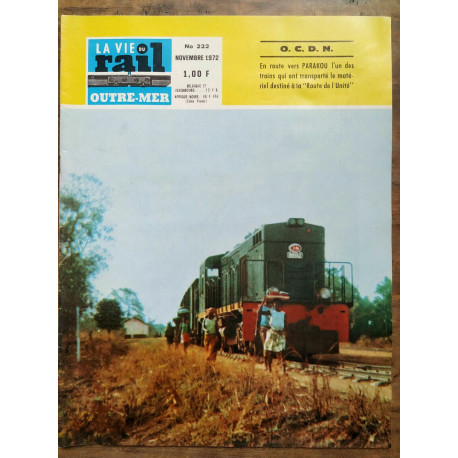 La vie du rail outre mer n222 Novembre 1972 o c d n