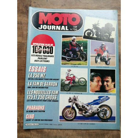 Moto Journal Nº 720 24 Octobre 1985