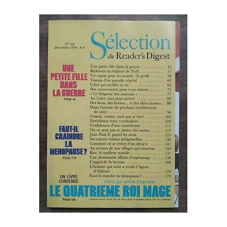 Sélection du Reader's Digest Nº 394 Décembre 1979