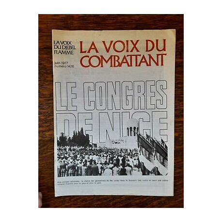 La Voix du Combattant n1426 Le Congres de Nice Juin 1977