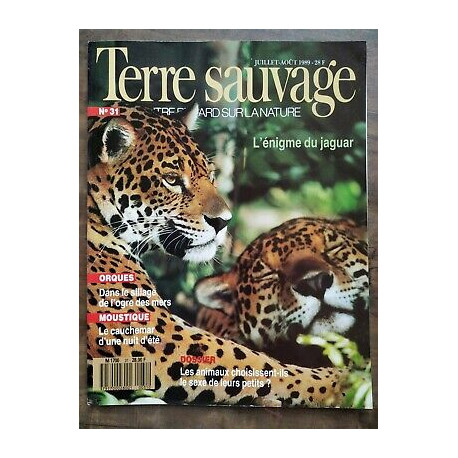 Terre Sauvage n31 juillet août 1989 L'énigme du jaguar