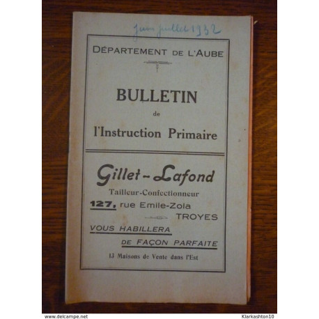 Bulletin de l'Instruction Primaire N°5 Juin-Juillet 1932