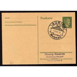 Ganzsache AURICH Cachet Occupation 050543 WW2