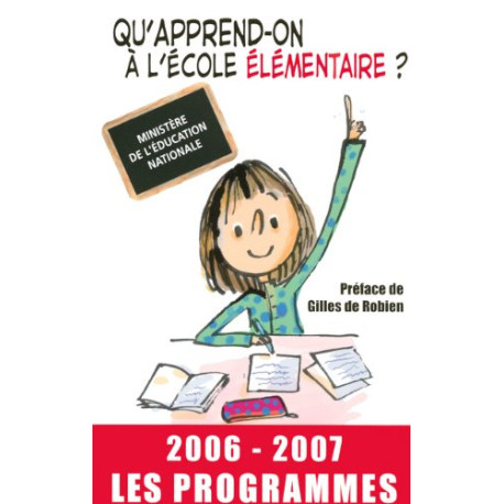 Qu apprend on ecole elem 06 07