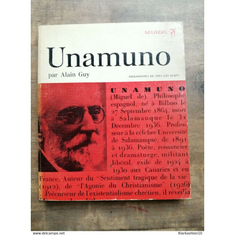 Alain Guy - Unamuno / Seghers