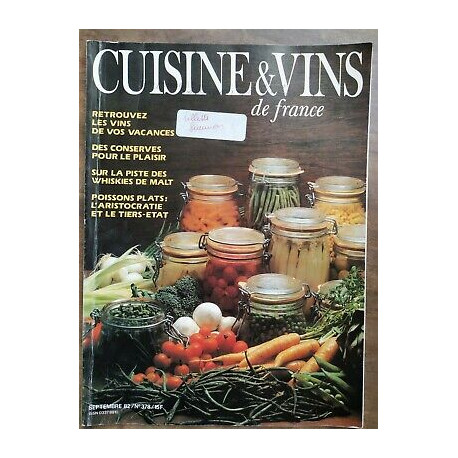 Cuisine et Vins de France Nº 378 Septembre 1982