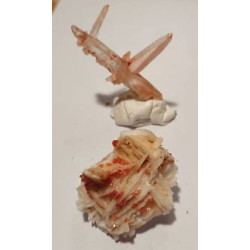 Lot de 2 Quartz hematoïde vanadinite sur barytine QHVB 10