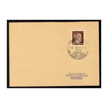 Allemagne n 706 Yv. cachet WW2 HALLE Saale Timbre Allemand Hitler...