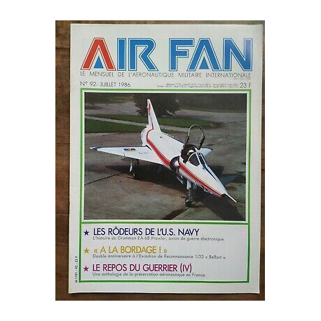 Air Fan Le Mensuel de L'aeronautique Militaire Nº 92 Juillet 1986