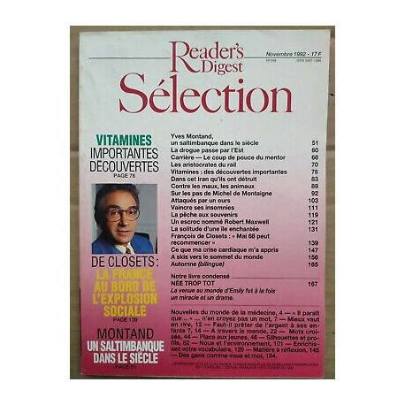 Sélection Reader's Digest Nº 549 Novembre 1992