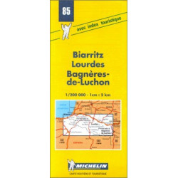 Carte routière : Biarritz - Lourdes - Luchon 85 1/200000