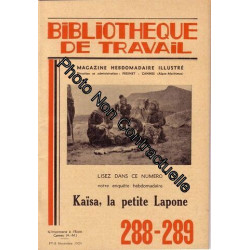 Bibliotheque De Travail N°288-289 Kaïsa La Petite Lapone