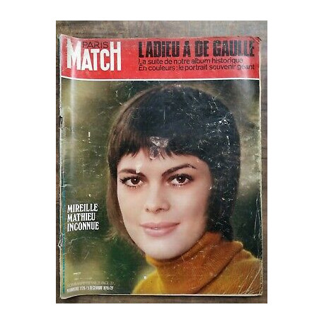 Paris Match Nº1126 5 Décembre 1970 Mireille Mathieu Inconnue