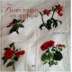 Fleurs rouges en appliqué