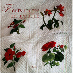 Fleurs rouges en appliqué