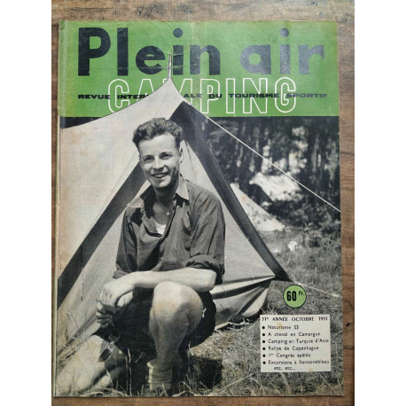 Plein Air Camping Octobre 1953 Revue internationale du tourisme...