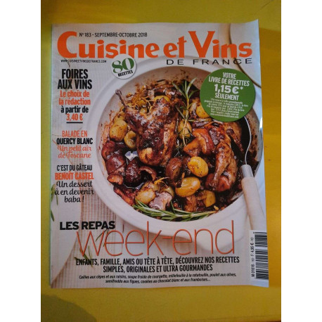 Cuisine et vins de France N° 183 - Septembre-Octobre 2018