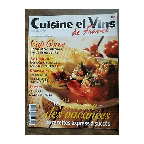 Cuisine et Vins de France Nº 70 juillet août 2000