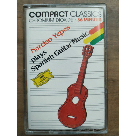 Narciso Yepes plays Spanish Guitar Music Cassette Audio-K7