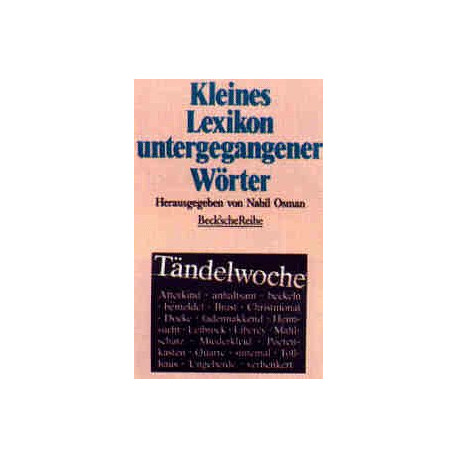 Kleines Lexikon Untergangener Woerter