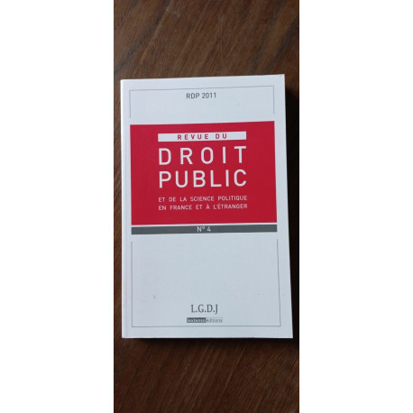 Revue Du Droit Public n4 l g d j