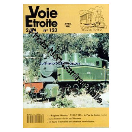 VOIE ETROITE [No 123] du 01/04/1991 - REGIONS LIBEREES 1919-1925 -...