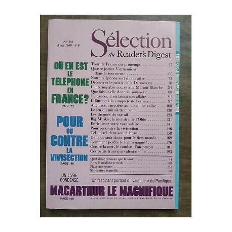 Sélection du Reader's Digest Nº 398 Avril 1980