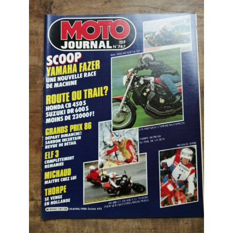 Moto Journal Nº 747 30 Avril 1986